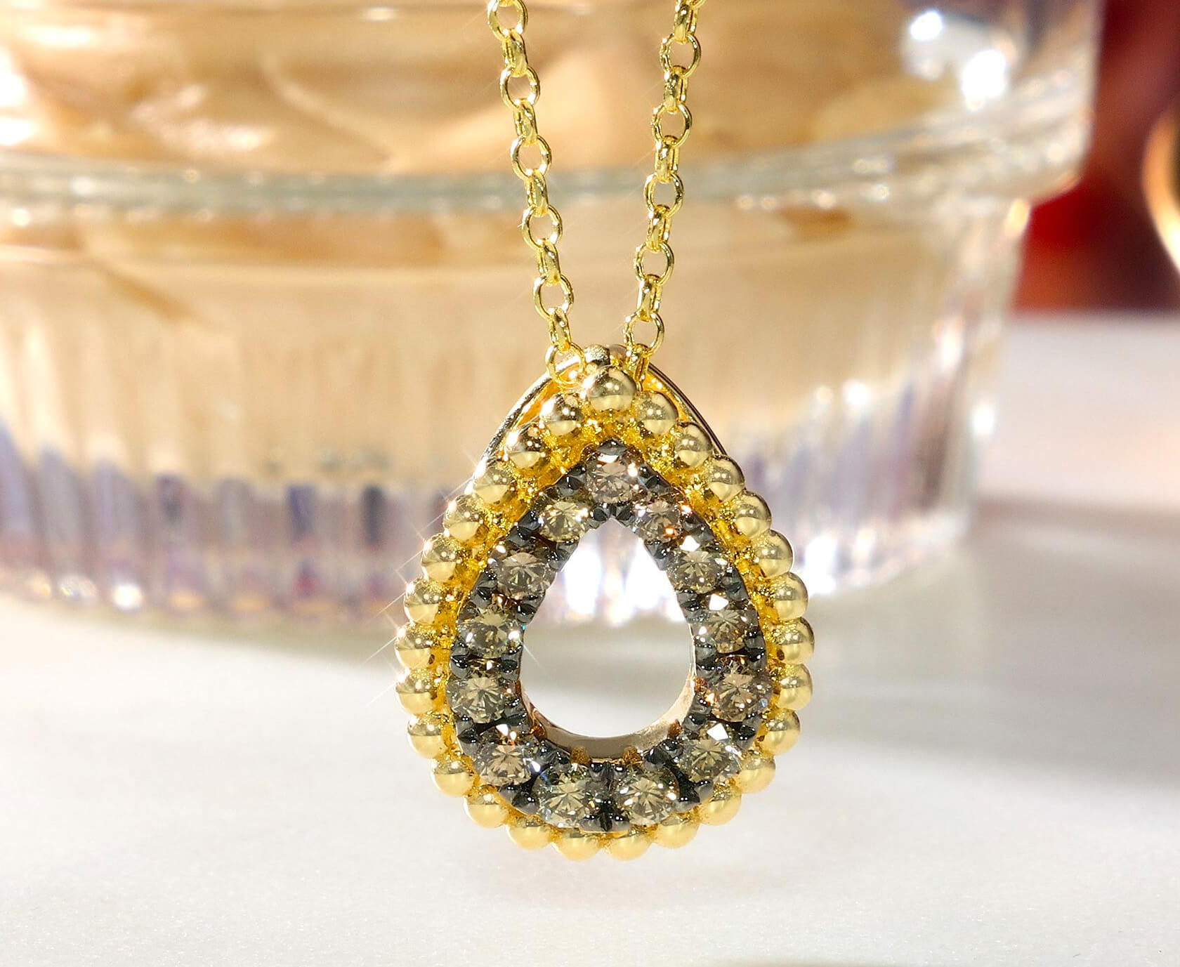Dolce D'Oro Chocolate Diamond Pendant Necklace